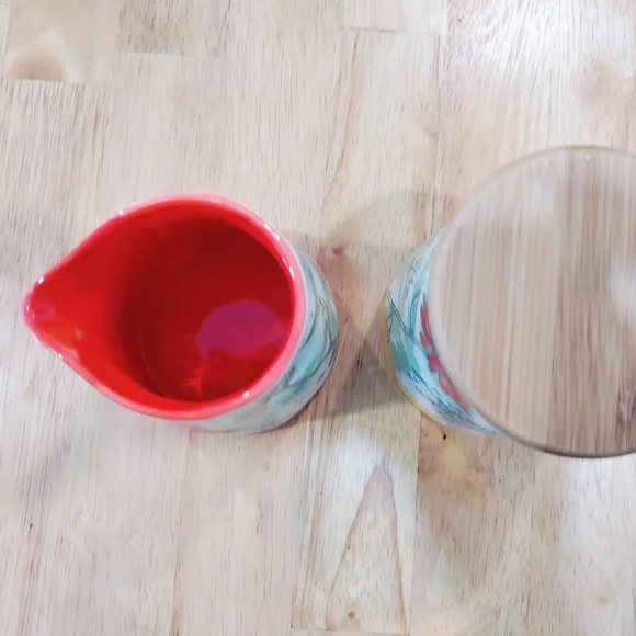 Floral Ceramic Creamer and Sugar Set - Picture 2 of 4